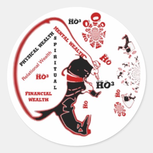 Secret Santa Gift – Welvaart & Rijkdom Ronde Sticker (Voorkant)