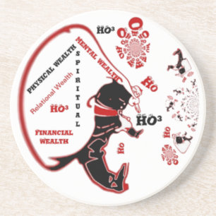 Secret Santa Gift – Welvaart & Rijkdom Zandsteen Onderzetter