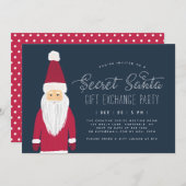 Secret Santa Holiday Gift Exchange Party Kaart (Voorkant / Achterkant)