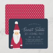 Secret Santa Holiday Gift Exchange Party Kaart (Voorkant / Achterkant)