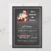 Secret Santa Holiday Party 5x7  Chalkboard Kaart (Voorkant)