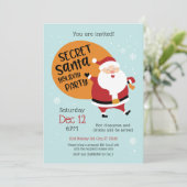Secret Santa Holiday Party Uitnodiging (Staand voorkant)