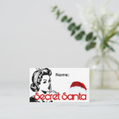 Secret Santa Name Card Visitekaartje (Staand voorkant)