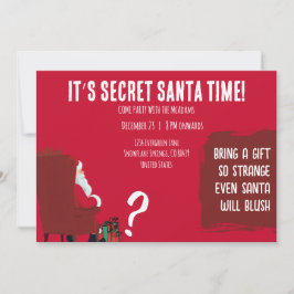 Secret Santa Party – Funny Invitation Card Kaart