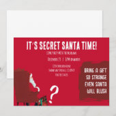 Secret Santa Party – Funny Invitation Card Kaart (Voorkant / Achterkant)