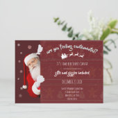 Secret Santa Party – Gifts & Giggles Invite (Staand voorkant)