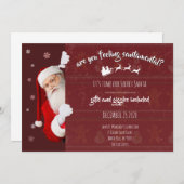 Secret Santa Party – Gifts & Giggles Invite (Voorkant / Achterkant)