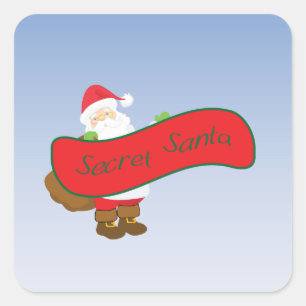 Secret Santa Pollyanna White Elephant Vierkante Sticker