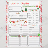 Secret Santa Questionnaire Flyer (Voorkant)