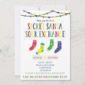 Secret Santa Sock Exchange Sock Swap Holiday Party Kaart (Voorkant)