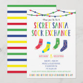 Secret Santa Sock Exchange Sock Swap Holiday Party Kaart (Voorkant / Achterkant)