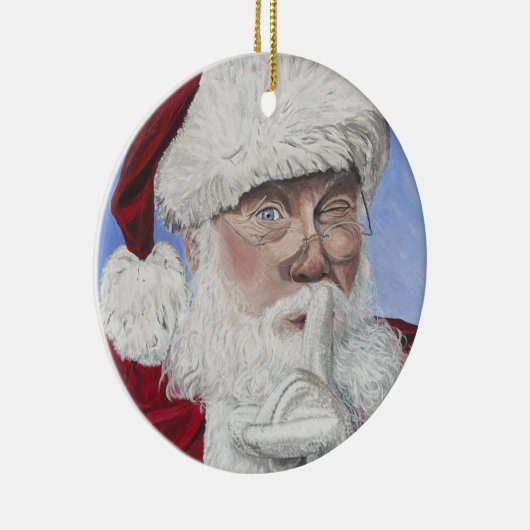 Secret Santa Tree Keramisch Ornament (Rechts)