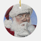 Secret Santa Tree Keramisch Ornament (Achterkant)