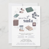 Secret Santa Winter Wreath Gift Exchange Party Kaart (Voorkant)