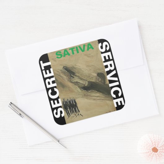 SECRET SERVICE SATIVA VIERKANTE STICKER (Envelop)