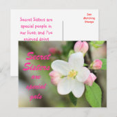 Secret Sister Apple Blossom Briefkaart - aanpassen (Voorkant / Achterkant)