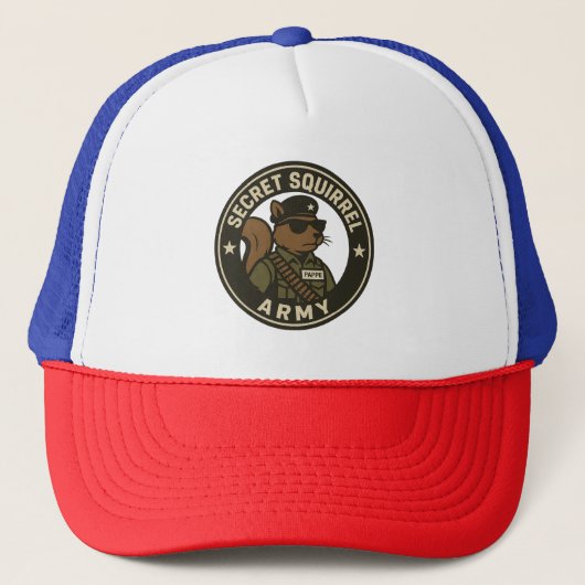 Secret Squirrel Army Trucker Hat Trucker Pet (Voorkant)