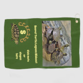 Secret Turtle Lagoon Hideout Photo Monogram Golfhanddoek (Horizontaal)
