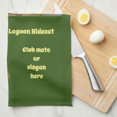 Secret Turtle Lagoon Hideout Photo Monogram Theedoek (Quarter Fold)