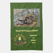 Secret Turtle Lagoon Hideout Photo Monogram Theedoek (Verticaal)