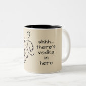 Secret Vodka Funny Mug Tweekleurige Koffiemok (Voorkant rechts)