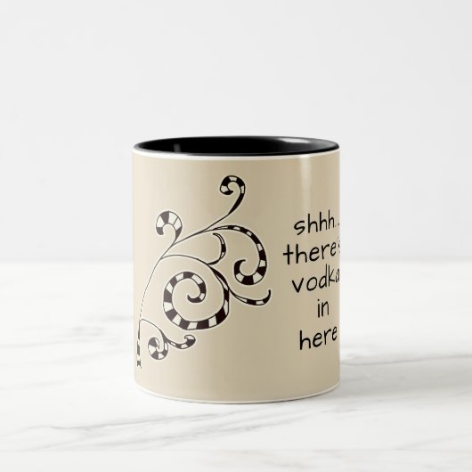 Secret Vodka Funny Mug Tweekleurige Koffiemok (Center)