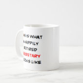 secretaresse met pensioen koffiemok (Voorkant links)