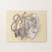 Secretaresse met pensioen legpuzzel (Horizontaal)