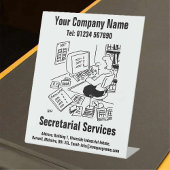 secretariaatsbureau Kantoor Reclamebord Met Voetstuk