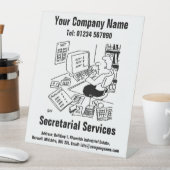 secretariaatsbureau Kantoor Reclamebord Met Voetstuk (Insitu)
