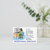 Secretariaatsdiensten met de secretaris van het Az Visitekaartje (Staand voorkant)