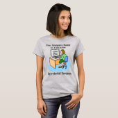 Secretariaatsservices Cartoon aan personaliseren T-shirt (Voorkant volledig)
