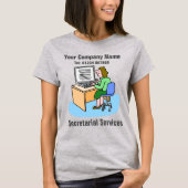 Secretariaatsservices Cartoon aan personaliseren T-shirt (Voorkant)
