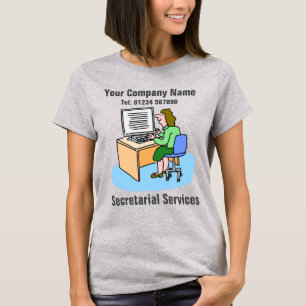 Secretariaatsservices Cartoon aan personaliseren T-shirt