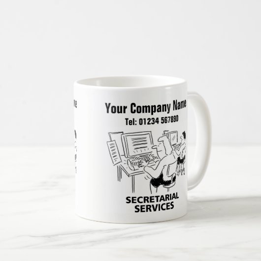 Secretarial Services Cartoon Mok (Voorkant rechts)