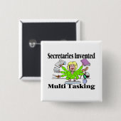 Secretariaten zoeken naar multitasking vierkante button 5,1 cm (Voorkant /achterkant)