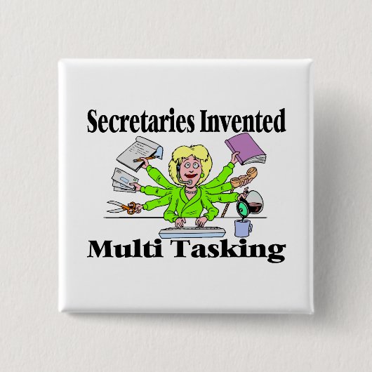 Secretariaten zoeken naar multitasking vierkante button 5,1 cm (Voorkant)