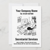 secretariële diensten Cartoon ontwerp Kaart (Voorkant)