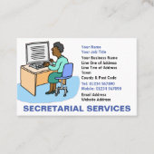 Secretariële diensten van Black Vrouw Visitekaartje (Voorkant)