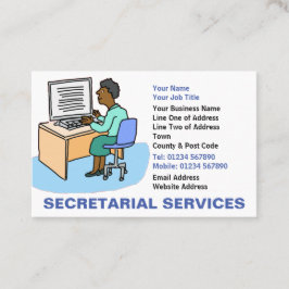 Secretariële diensten van Black Vrouw Visitekaartje
