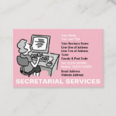 Secretariële diensten visitekaartje (Voorkant)