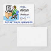 Secretariële diensten visitekaartje (Voorkant / Achterkant)