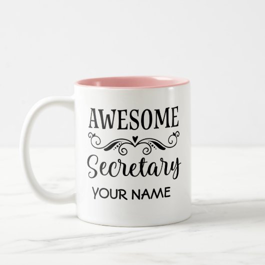 Secretaris Appreciezer Week Gepersonaliseerd Mug Tweekleurige Koffiemok (Links)