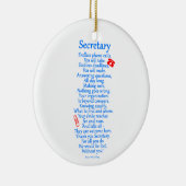 Secretaris bedankt keramisch ornament (Rechts)
