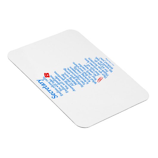 Secretaris bedankt magneet (Rechterzijde)