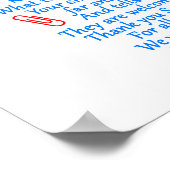 Secretaris bedankt poster (Hoek)