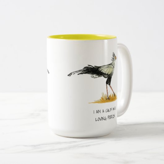 Secretaris Bird Affirmations Two-Tone Coffee Mok (Voorkant rechts)