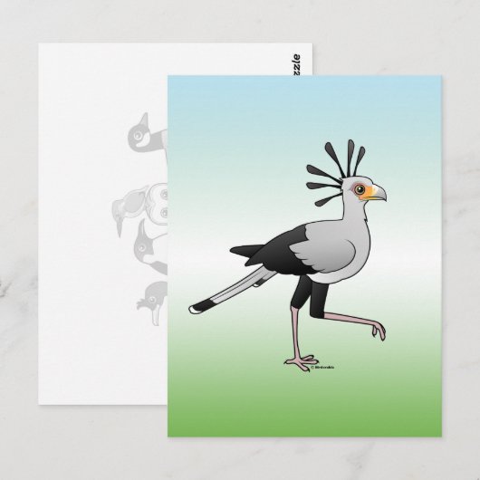 Secretaris Bird Briefkaart (Voorkant / Achterkant)