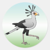 Secretaris Bird Ronde Sticker (Voorkant)