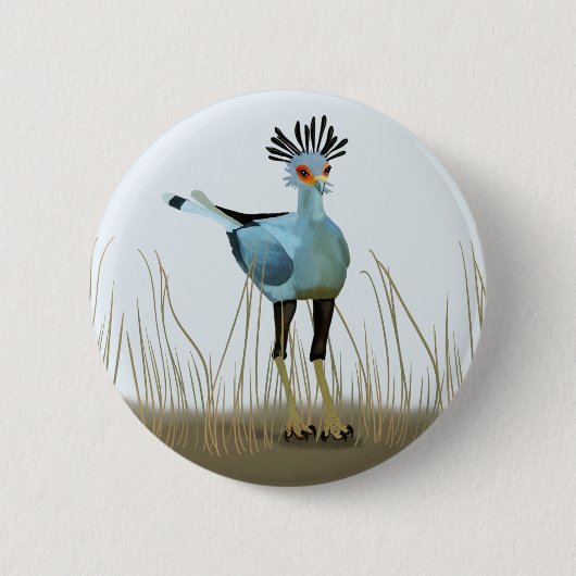Secretaris Bird van Zuid-Afrika Ronde Button 5,7 Cm (Voorkant)